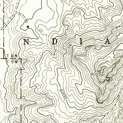 United States Geological Survey Upper Wheatfields, AZ-NM (1955, 24000-Scale) digital map