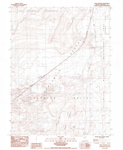 United States Geological Survey Upsal Hogback, NV (1985, 24000-Scale) digital map
