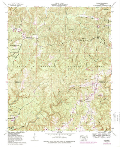 United States Geological Survey Upshaw, AL (1960, 24000-Scale) digital map