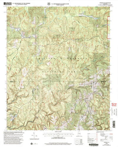United States Geological Survey Upshaw, AL (2000, 24000-Scale) digital map