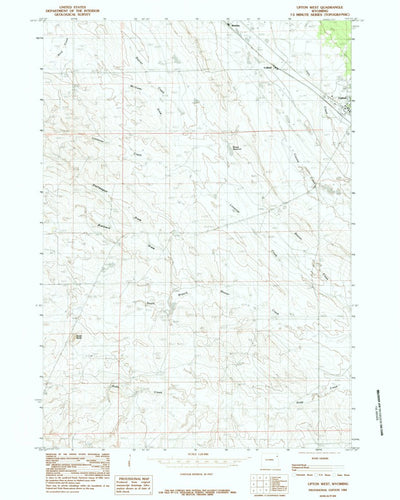United States Geological Survey Upton West, WY (1984, 24000-Scale) digital map