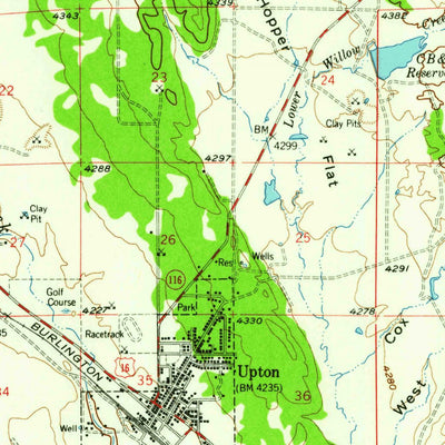 United States Geological Survey Upton, WY (1957, 62500-Scale) digital map