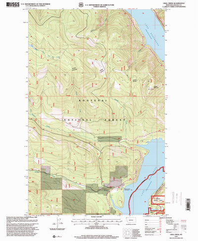 United States Geological Survey Ural Creek, MT (1997, 24000-Scale) digital map