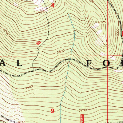 United States Geological Survey Ural Creek, MT (1997, 24000-Scale) digital map