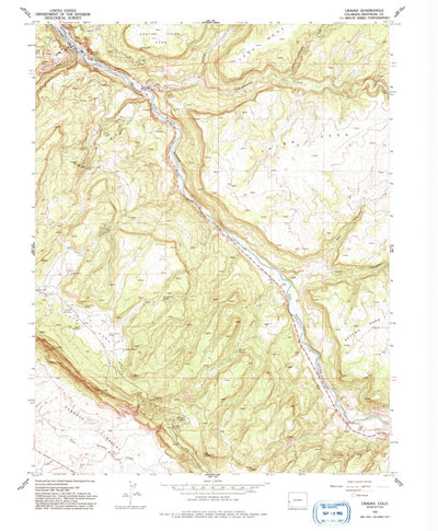 United States Geological Survey Uravan, CO (1960, 24000-Scale) digital map