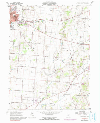 United States Geological Survey Urbana East, OH (1961, 24000-Scale) digital map