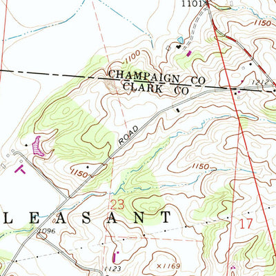 United States Geological Survey Urbana East, OH (1961, 24000-Scale) digital map