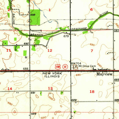 United States Geological Survey Urbana, IL (1957, 62500-Scale) digital map