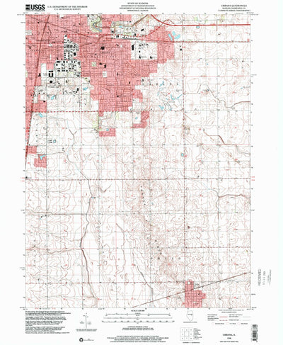 United States Geological Survey Urbana, IL (1998, 24000-Scale) digital map