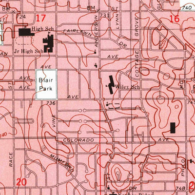 United States Geological Survey Urbana, IL (1998, 24000-Scale) digital map
