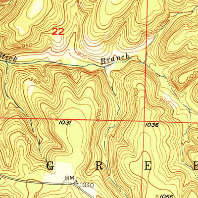 United States Geological Survey Urbana, MO (1951, 24000-Scale) digital map