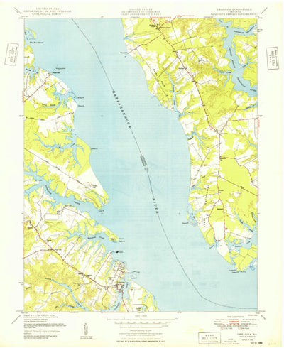 United States Geological Survey Urbanna, VA (1949, 24000-Scale) digital map