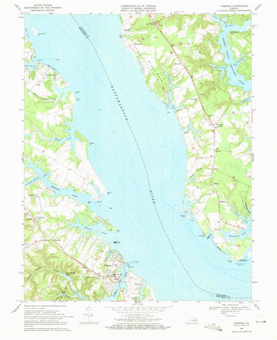 United States Geological Survey Urbanna, VA (1968, 24000-Scale) digital map