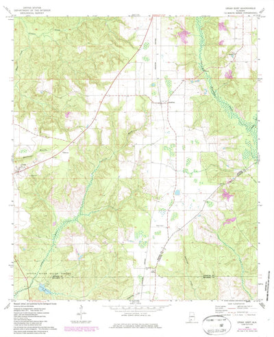 United States Geological Survey Uriah East, AL (1972, 24000-Scale) digital map
