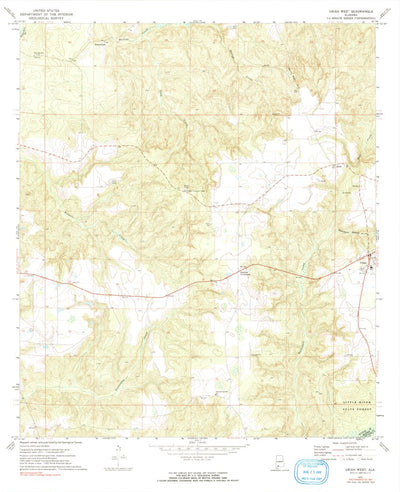 United States Geological Survey Uriah West, AL (1972, 24000-Scale) digital map