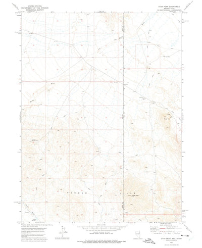 United States Geological Survey Utah Peak, UT-NV (1972, 24000-Scale) digital map