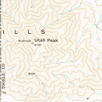 United States Geological Survey Utah Peak, UT-NV (1972, 24000-Scale) digital map