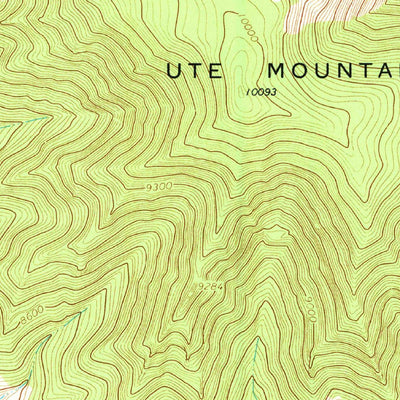 United States Geological Survey Ute Mountain, NM-CO (1963, 24000-Scale) digital map