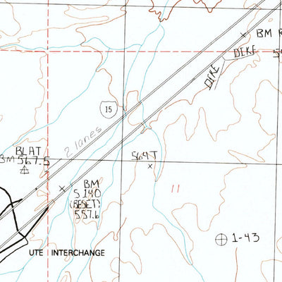 United States Geological Survey Ute, NV (1983, 24000-Scale) digital map