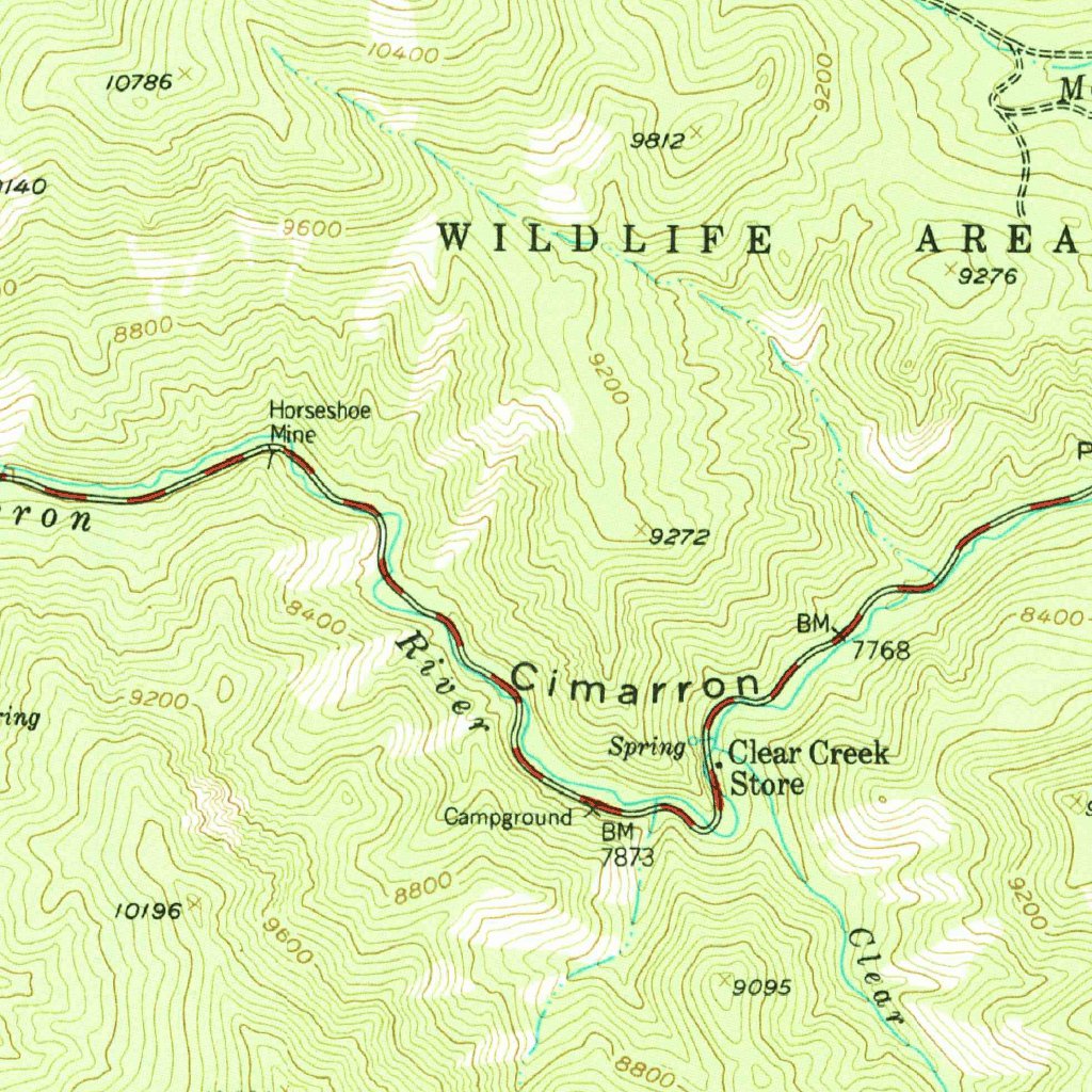 Ute Park, NM (1955, 62500-Scale) Map by United States Geological Survey ...