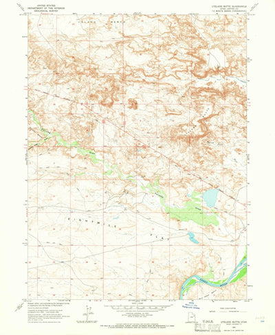 United States Geological Survey Uteland Butte, UT (1964, 24000-Scale) digital map