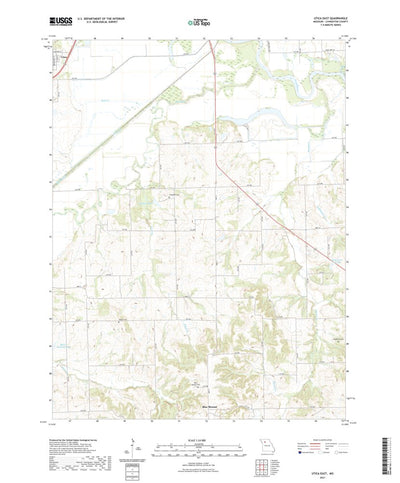 United States Geological Survey Utica East, MO (2021, 24000-Scale) digital map