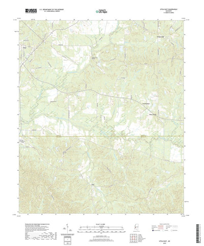 United States Geological Survey Utica East, MS (2020, 24000-Scale) digital map