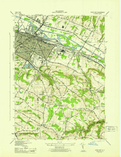 United States Geological Survey Utica East, NY (1945, 31680-Scale) digital map