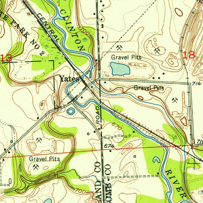 United States Geological Survey Utica, MI (1952, 24000-Scale) digital map
