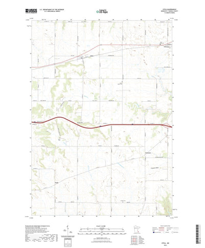 United States Geological Survey Utica, MN (2022, 24000-Scale) digital map
