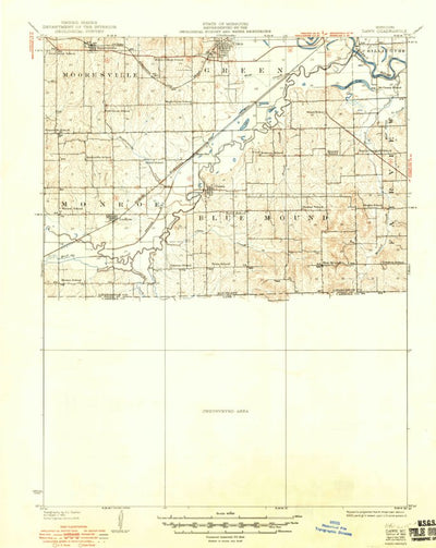 United States Geological Survey Utica, MO (1924, 62500-Scale) digital map