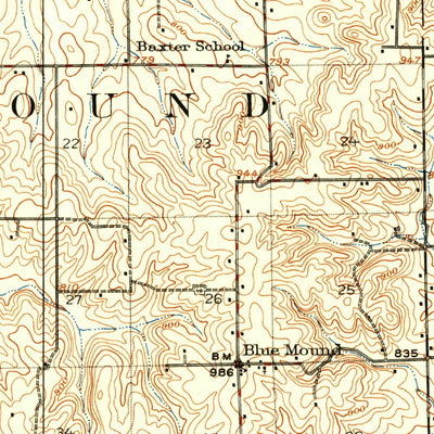 United States Geological Survey Utica, MO (1924, 62500-Scale) digital map