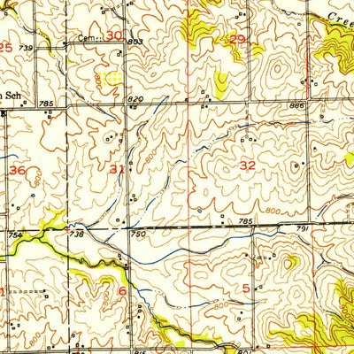 United States Geological Survey Utica, MO (1951, 62500-Scale) digital map