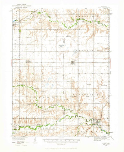 United States Geological Survey Utica, NE (1934, 62500-Scale) digital map