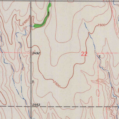 United States Geological Survey Utica SW, KS (1965, 24000-Scale) digital map