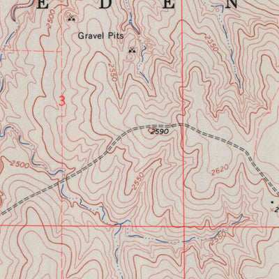 United States Geological Survey Utica SW, KS (1965, 24000-Scale) digital map