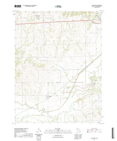 United States Geological Survey Utica West, MO (2021, 24000-Scale) digital map