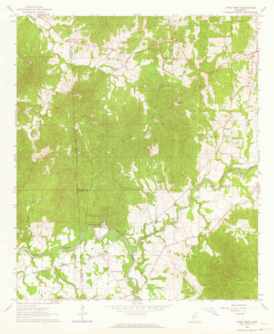 United States Geological Survey Utica West, MS (1962, 24000-Scale) digital map
