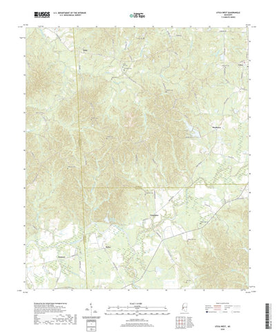 United States Geological Survey Utica West, MS (2020, 24000-Scale) digital map