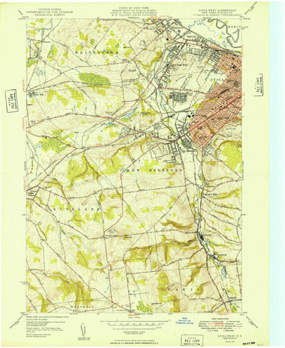 United States Geological Survey Utica West, NY (1949, 24000-Scale) digital map