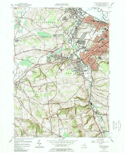 United States Geological Survey Utica West, NY (1955, 24000-Scale) digital map