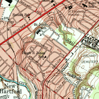 United States Geological Survey Utica West, NY (1955, 24000-Scale) digital map