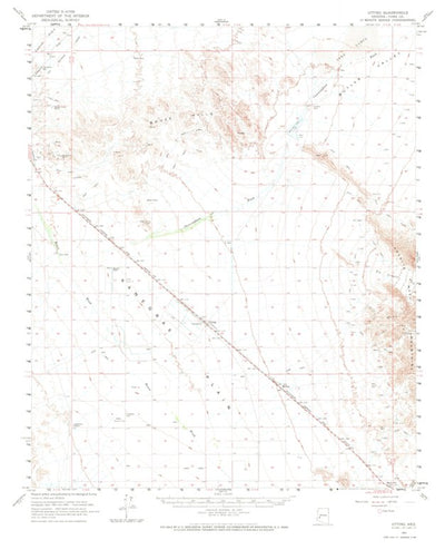 United States Geological Survey Utting, AZ (1962, 62500-Scale) digital map