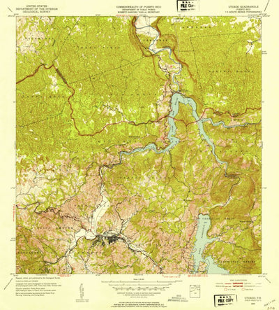 United States Geological Survey Utuado, PR (1952, 30000-Scale) digital map