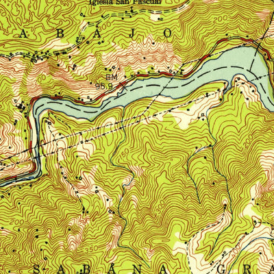 United States Geological Survey Utuado, PR (1952, 30000-Scale) digital map