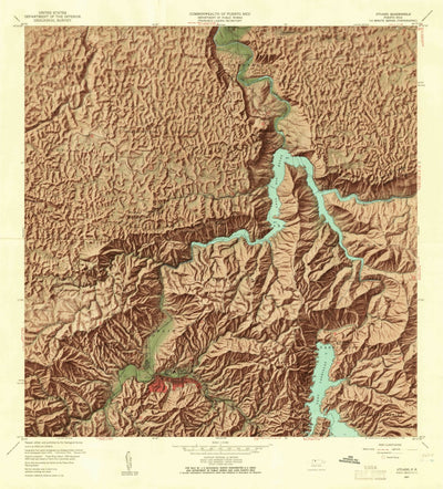 United States Geological Survey Utuado, PR (1957, 20000-Scale) digital map