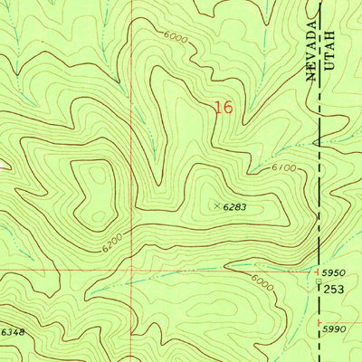 United States Geological Survey Uvada, UT-NV (1972, 24000-Scale) digital map