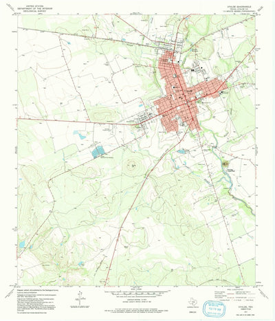 United States Geological Survey Uvalde, TX (1971, 24000-Scale) digital map