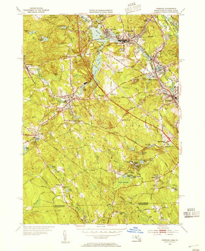 United States Geological Survey Uxbridge, MA-RI (1953, 31680-Scale) digital map
