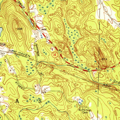 United States Geological Survey Uxbridge, MA-RI (1953, 31680-Scale) digital map